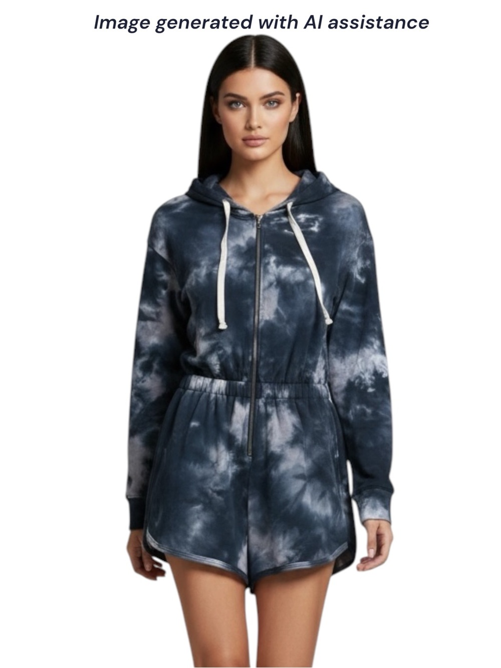 NWT NIA S smoke tie dye Gemini Romper